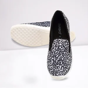 White fabric loafer