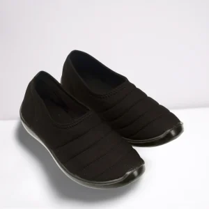Black fabric loafer