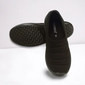 Black fabric loafer