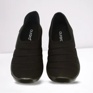 Black fabric loafer