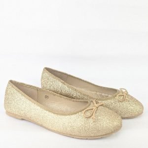 Golden Ballerina Flat Shoe